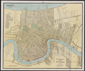 Antique map of the city of New Orleans