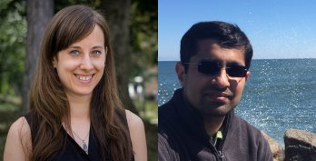 Heashots of Shaina Rogstad and Dr. Ambarish Karmalkar