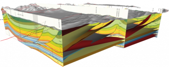 3D model of subsurface stratigraphy